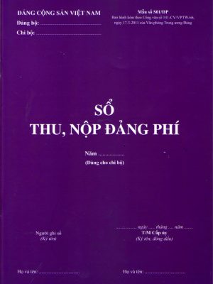 SỔ THU, NỘP ĐẢNG PHÍ