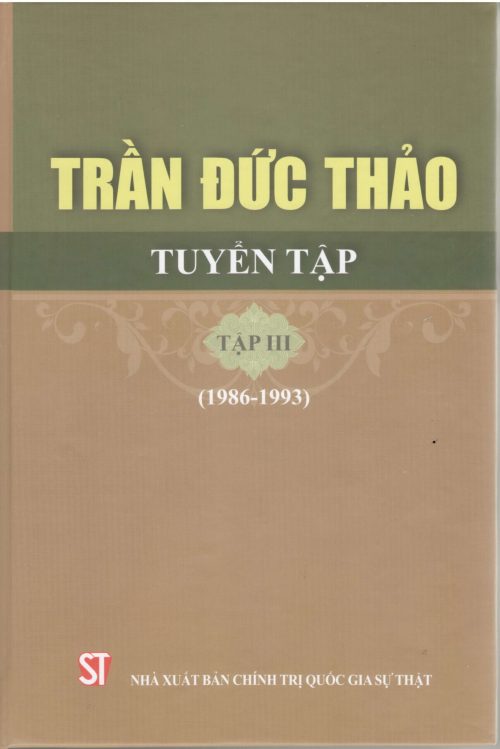 Trần Đức Thảo tuyển tập, tập III (1986-1993)
