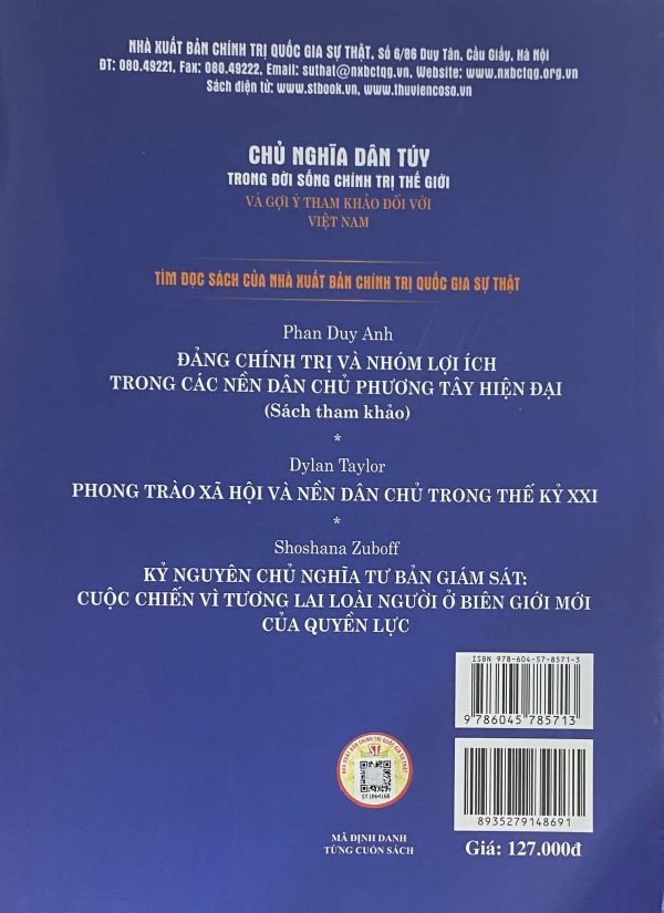 Chủ nghĩa dân túy trong đời sống chính trị thế giới và gợi ý tham khảo đối với Việt Nam