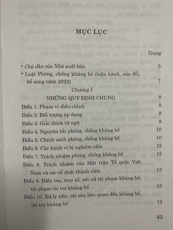 Luật Phòng, chống khủng bố (hiện hành) (sửa đổi, bổ sung năm 2022)