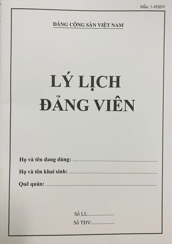 Lý lịch Đảng viên