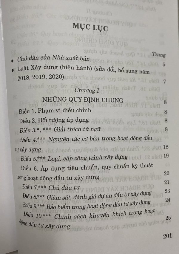 Luật xây dựng (Hiện hành) (Sửa đổi, bổ sung năm 2018, 2019, 2020)