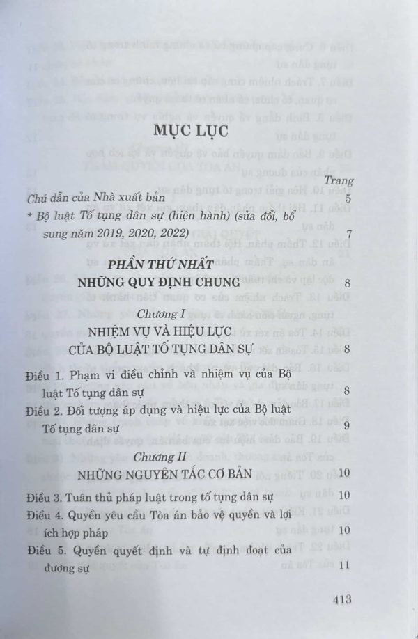 BỘ LUẬT TỐ TỤNG DÂN SỰ ( SỬA ĐỔI, BỔ SUNG NĂM 2019, 2020,2022)