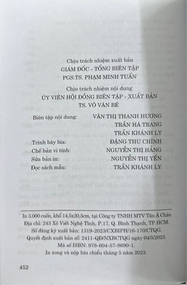 BỘ LUẬT TỐ TỤNG DÂN SỰ ( SỬA ĐỔI, BỔ SUNG NĂM 2019, 2020,2022)