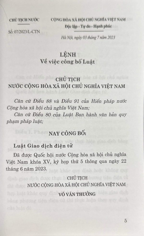 Luật giao dịch điện tử