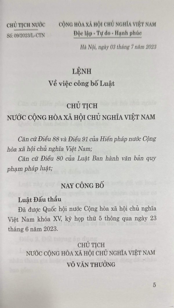 Luật Đấu thầu