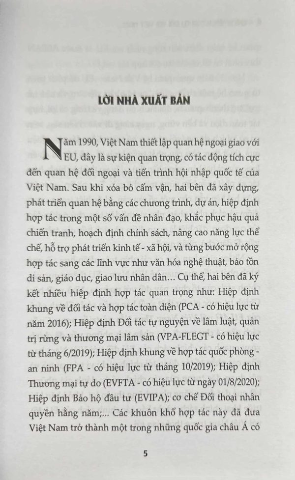 Chính sách của EU đối với Việt Nam thực tiễn và triển vọng