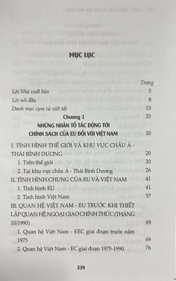 Chính sách của EU đối với Việt Nam thực tiễn và triển vọng