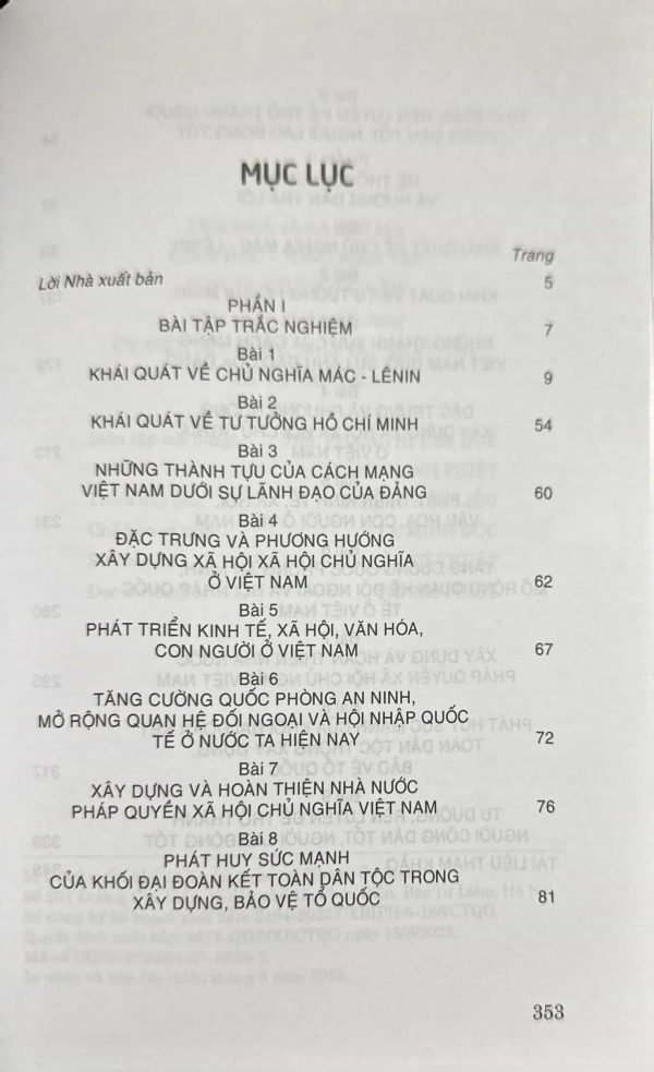 Bài tập môn Giáo dục chính trị ( chương trình đào tạo trình độ cao đẳng)