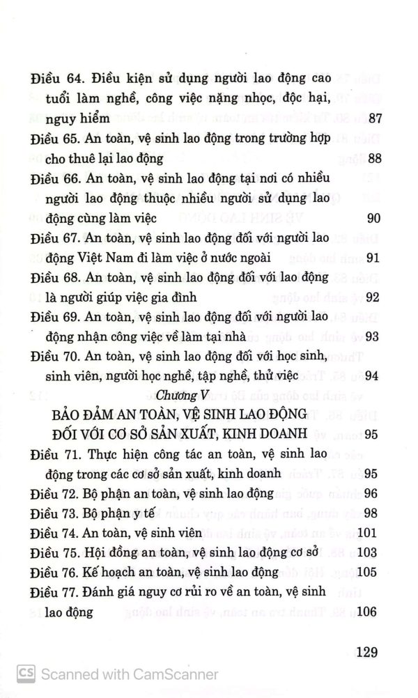 Luật an toàn, vệ sinh lao động (hiện hành)