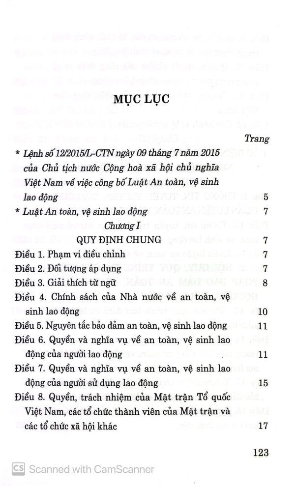 Luật an toàn, vệ sinh lao động (hiện hành)