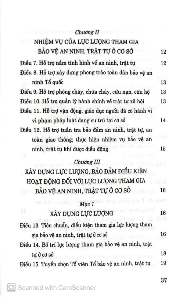 Luật lực lượng tham gia bảo vệ an ninh, trật tự ở cơ sở