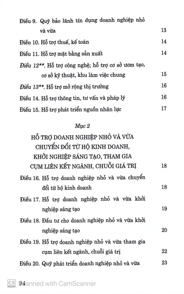 Luật hỗ trợ doanh nghiệp nhỏ và vừa năm 2017 (sửa đổi, bổ sung năm 2020, 2023)