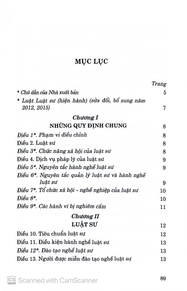 Luật luật sư (hiện hành) (sửa đổi, bổ sung 2012, 2015)