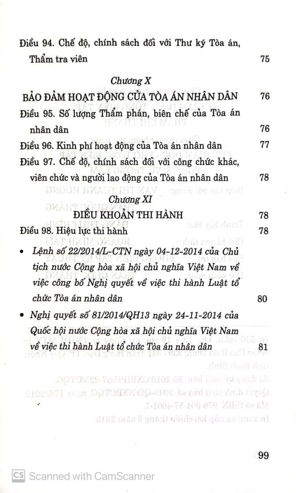 Luật tổ chức tòa án nhân dân (hiện hành)