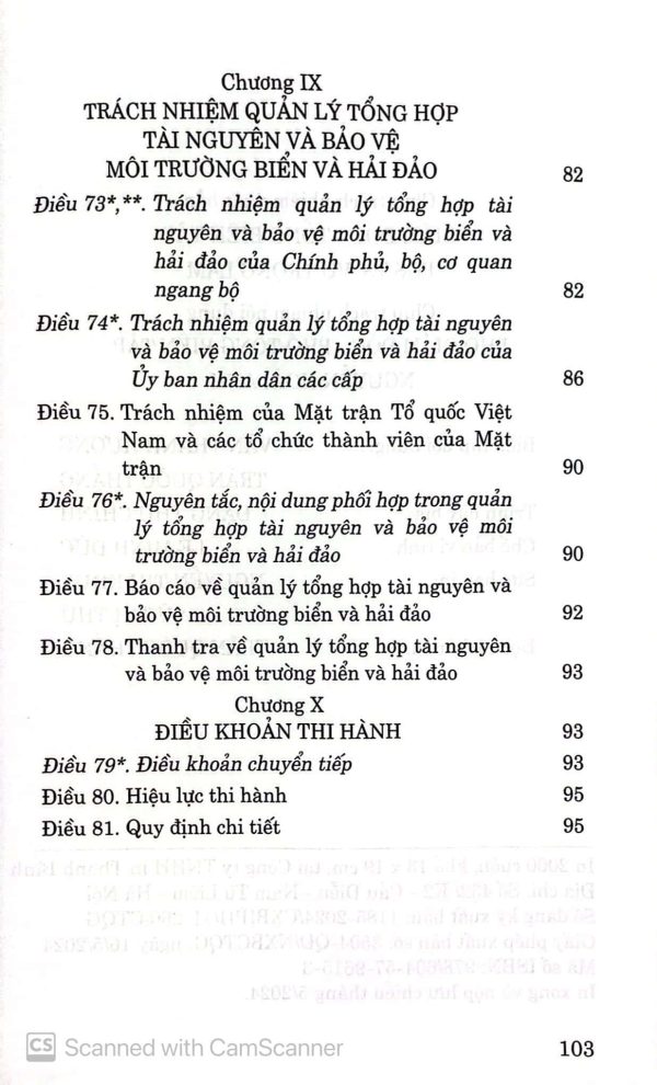 Luật tài nguyên môi trường biển và hải đảo năm 2015 (sửa đổi, bổ sung năm 2018, 2023)