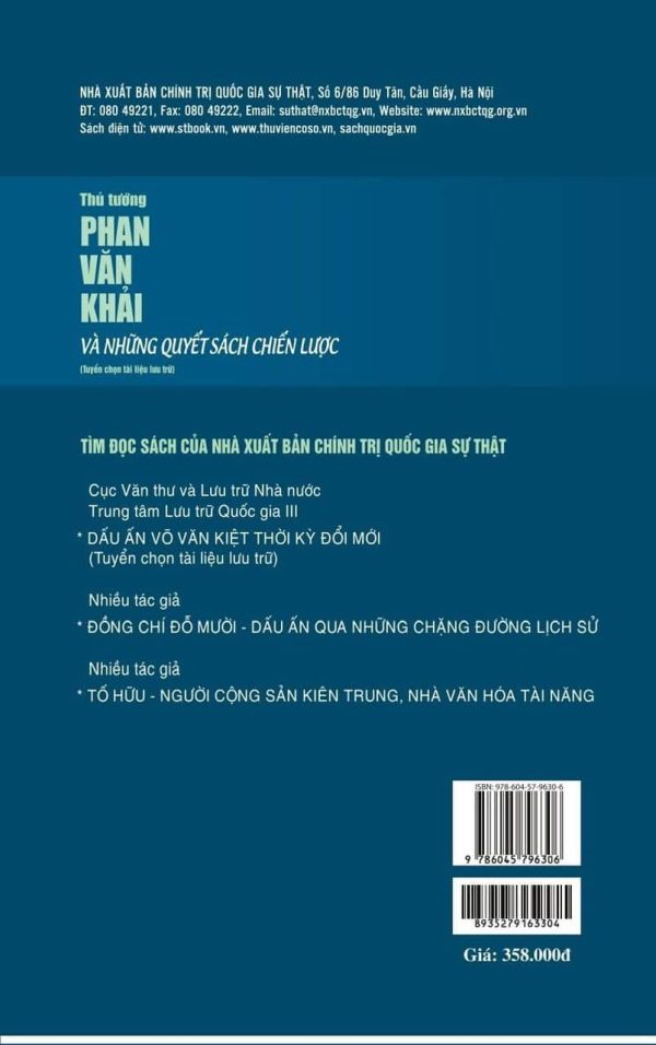Thủ tướng Phan Văn Khải và những quyết sách chiến lược (tuyển chọn tài liệu lưu trữ) (xuất bản lần thứ hai)