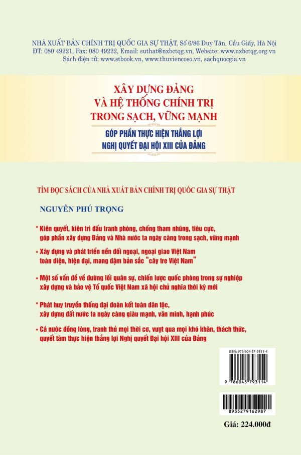 Xây dựng Đảng và hệ thống chính trị trong sạch, vững mạnh góp phần thực hiện thắng lợi Nghị quyết Đại hội XIII của Đảng