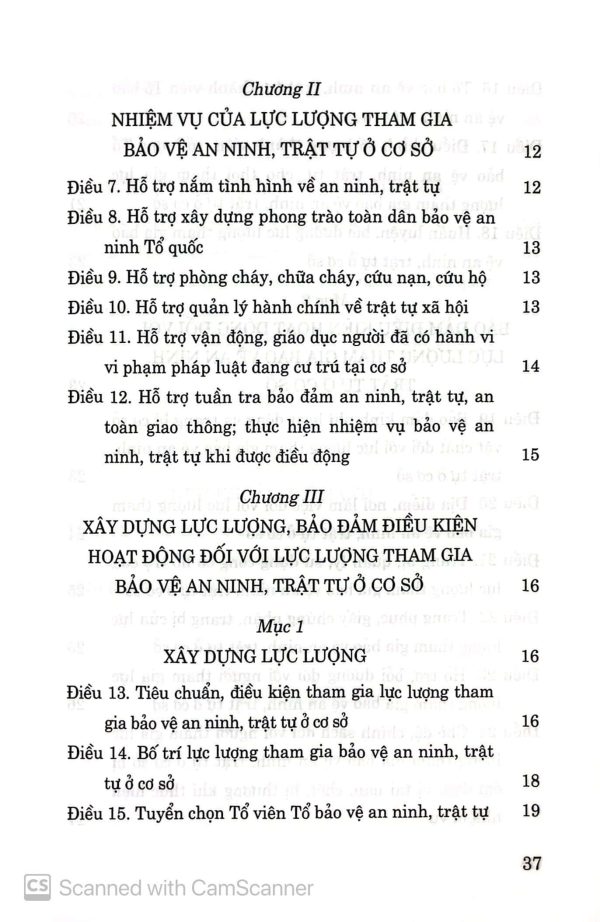 Luật lực lượng tham gia bảo vệ an ninh, trật tự ở cơ sở