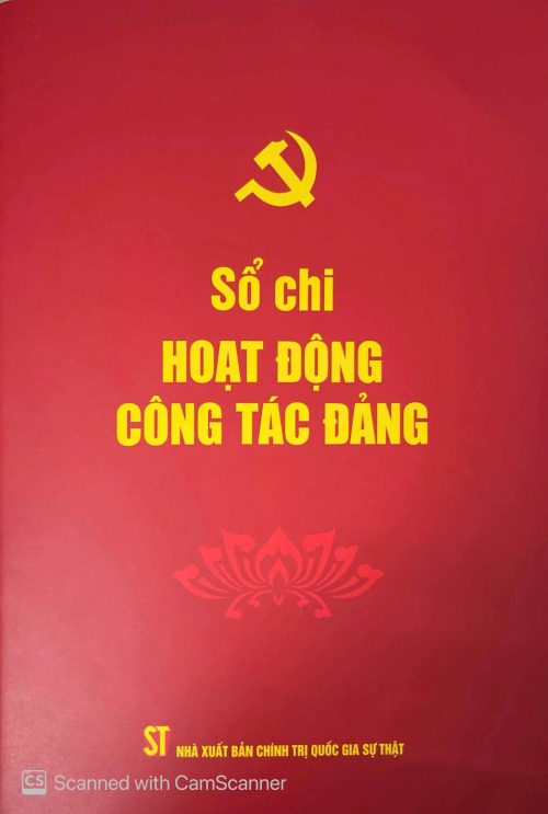 Sổ chi hoạt động công tác đảng