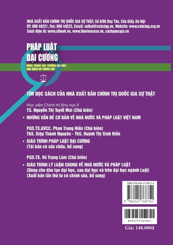 Pháp luật đại cương - Dùng trong các trường đại học, cao đẳng và trung cấp