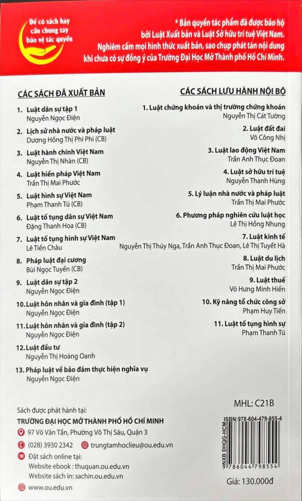 Giáo trình luật dân sự (tái bản làn thứ 7, có chỉnh sửa) - Tập 2