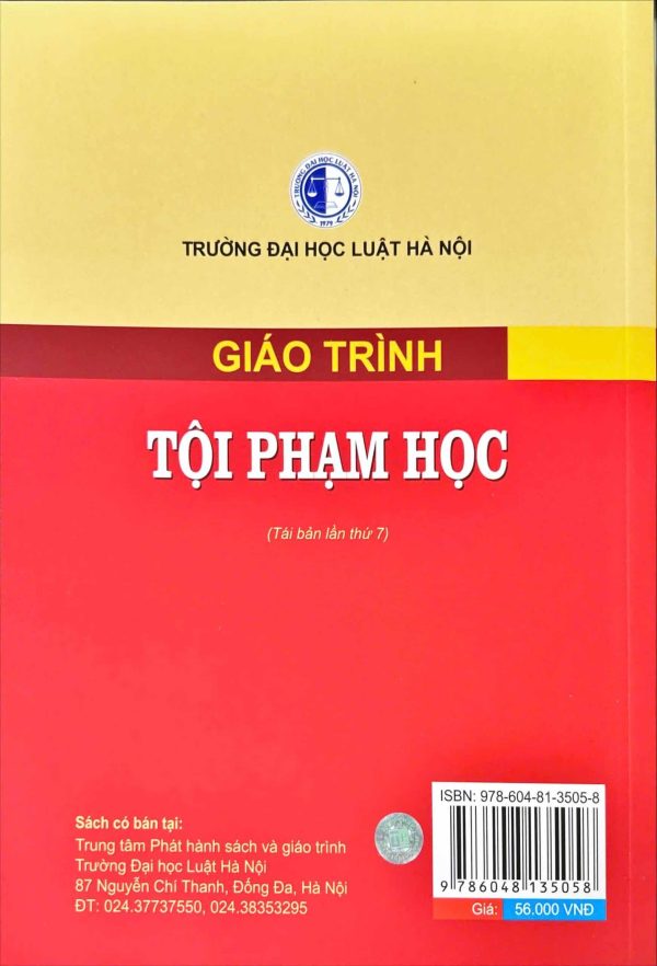 Giáo trình tội phạm học HN