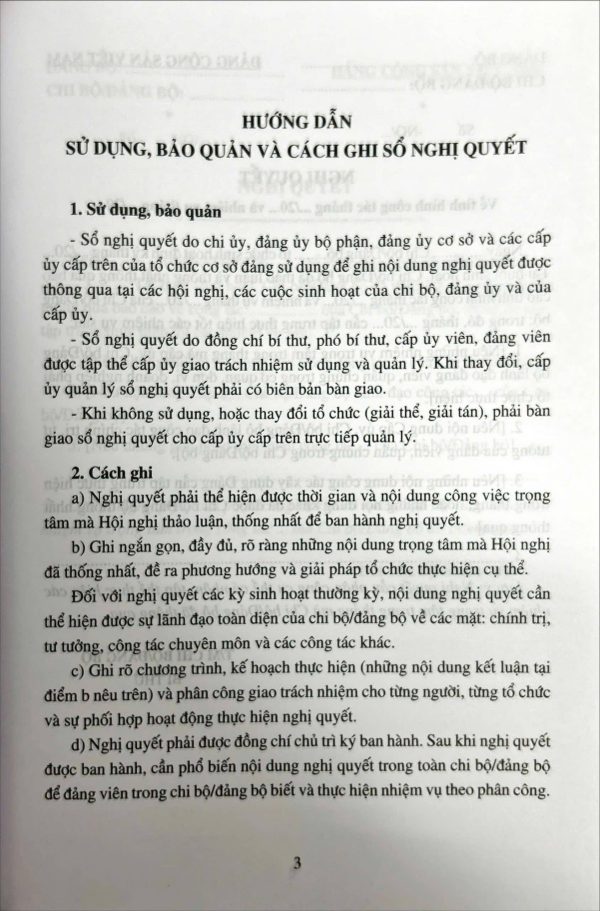 Sổ nghị quyết
