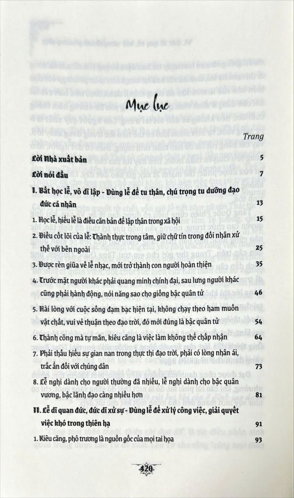 Sách thánh hiền - Lễ