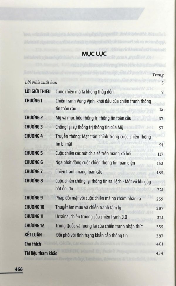 Chiến tranh thông tin: Các quốc gia trong cuộc đua chinh phục tâm trí con người (sách tham khảo)