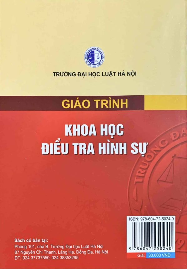 Giáo trình khoa học điều tra hình sự