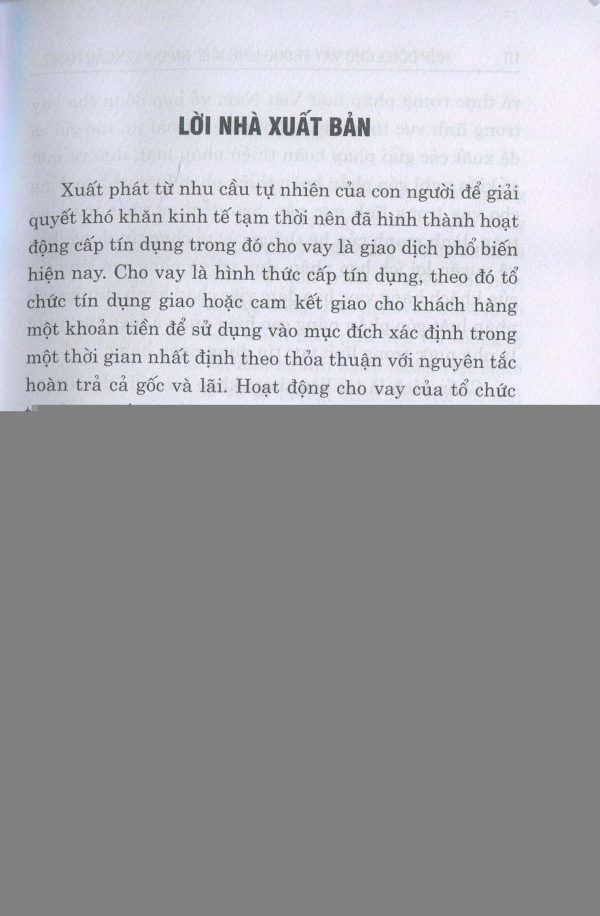 Hợp đồng cho vay trong lĩnh vực tín dụng ngân hàng: Lý luận và thực tiễn áp dụng (sách chuyên khảo)