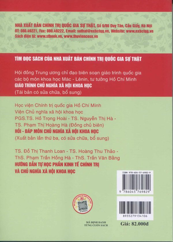 Hướng dẫn ôn tập môn chủ nghĩa xã hội khoa học (biên soạn theo chương trình của Bộ Giáo dục và đào tạo)