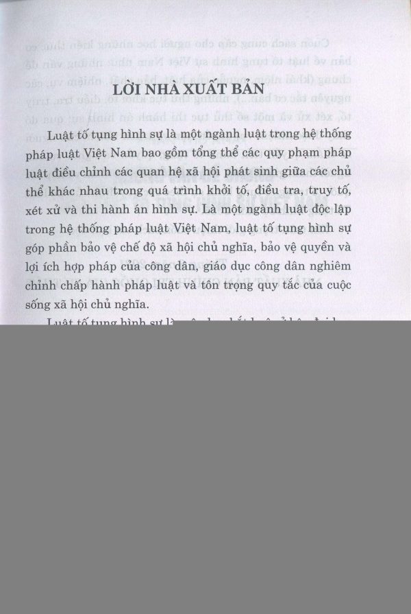 Tài liệu hướng dẫn môn học luật tố tụng hình sự Việt Nam