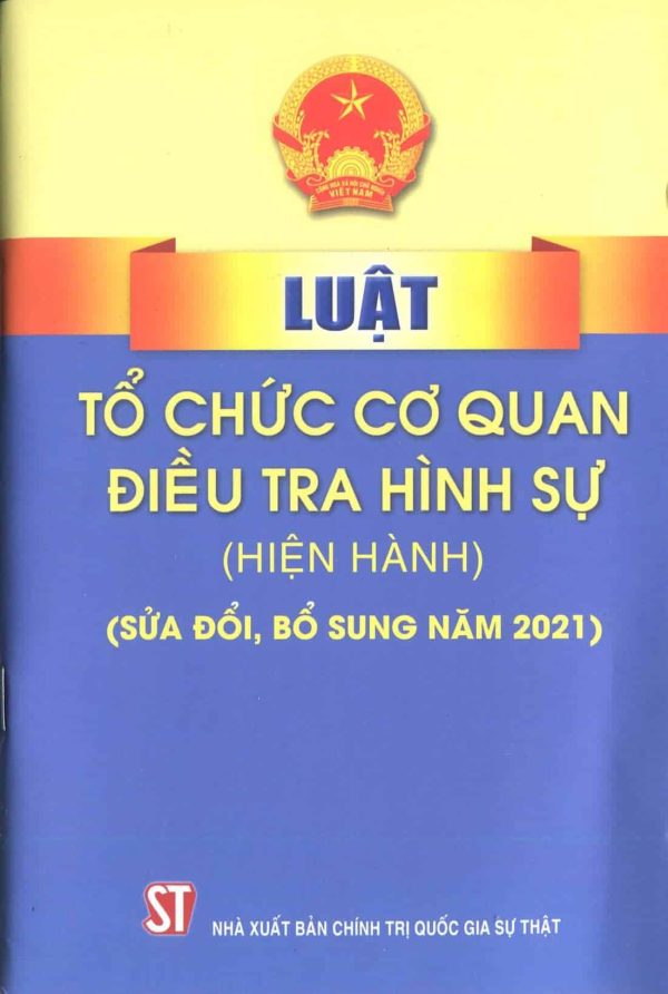 Luật Tổ chức cơ quan điều tra hình sự (Hiện hành) (sửa đổi, bổ sung năm 2021)