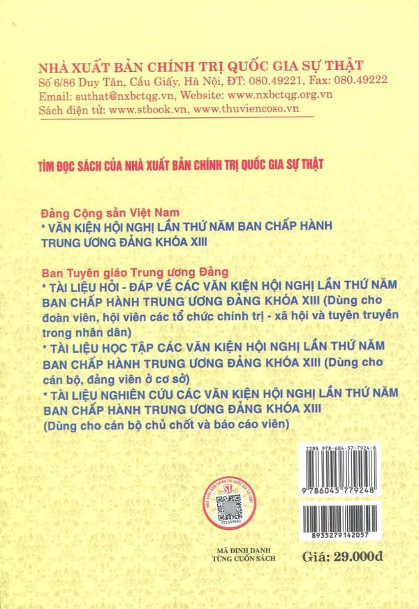 Những nội dung cơ bản và mới trong các nghị quyết Hội nghị lần thứ năm Ban Chấp hành Trung ương Đảng khóa XIII