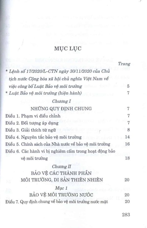 Luật Bảo vệ môi trường (Hiện hành)