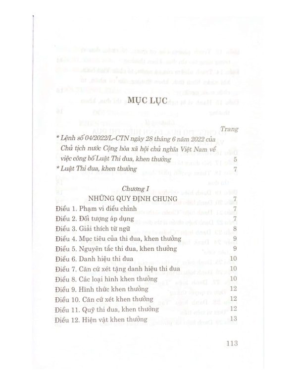 Luật Thi đua, khen thưởng