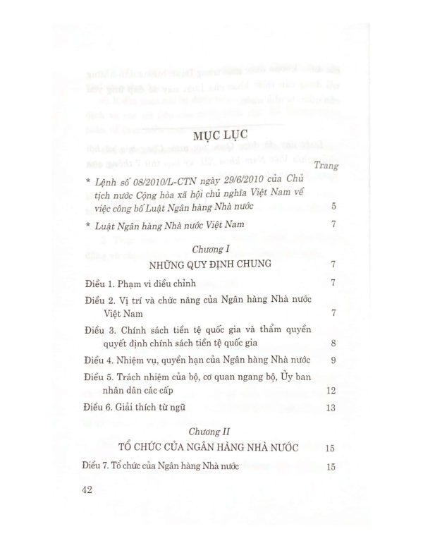Luật Ngân hàng nhà nước Việt Nam (Hiện hành)