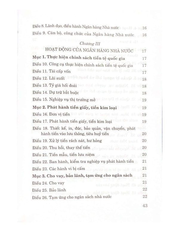 Luật Ngân hàng nhà nước Việt Nam (Hiện hành)