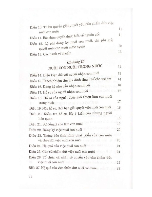 Luật nuôi con nuôi (hiện hành)