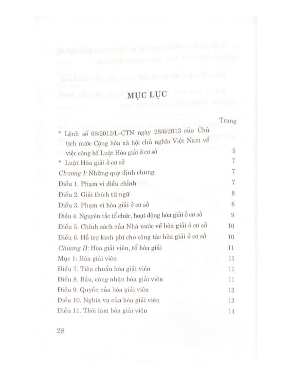 Luật hòa giải ở cơ sở (hiện hành)