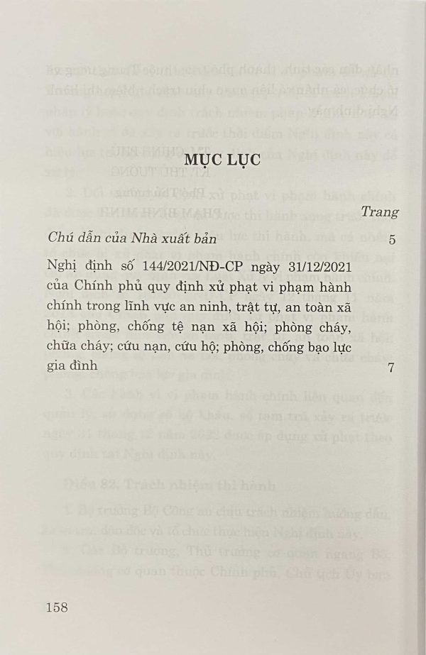 Nghị định xử phạt vi phạm hành chính trong lĩnh vực an ninh, trật tự, an toàn xã hội; phòng, chống tệ nạn xã hội; phòng cháy, chữa cháy; cứu nạn, cứu hộ; phòng, chống bạo lực gia đình