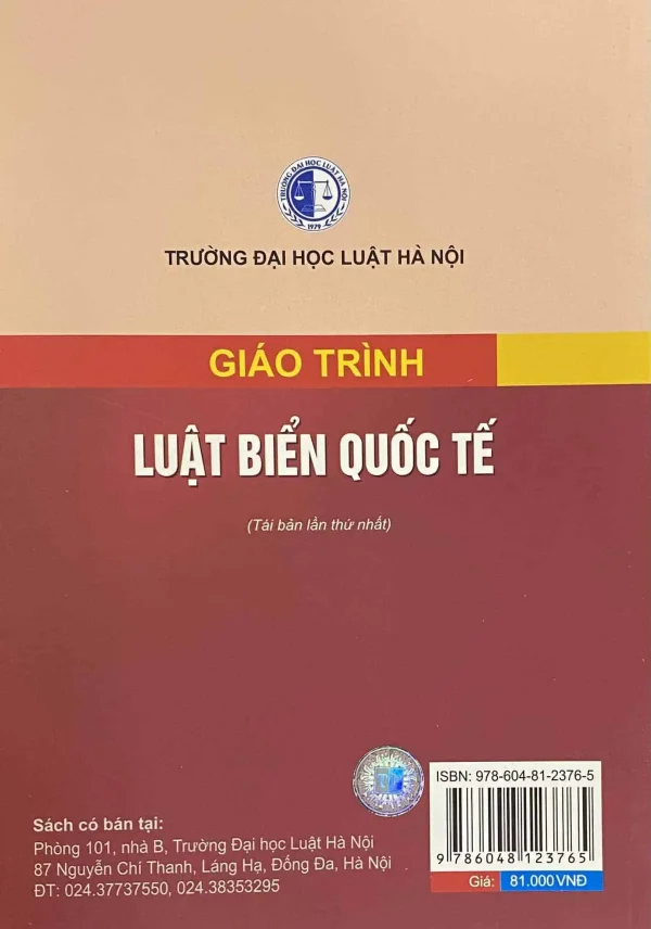 Giáo trình Luật biển quốc tế HN (Tái bản lần thứ nhất)