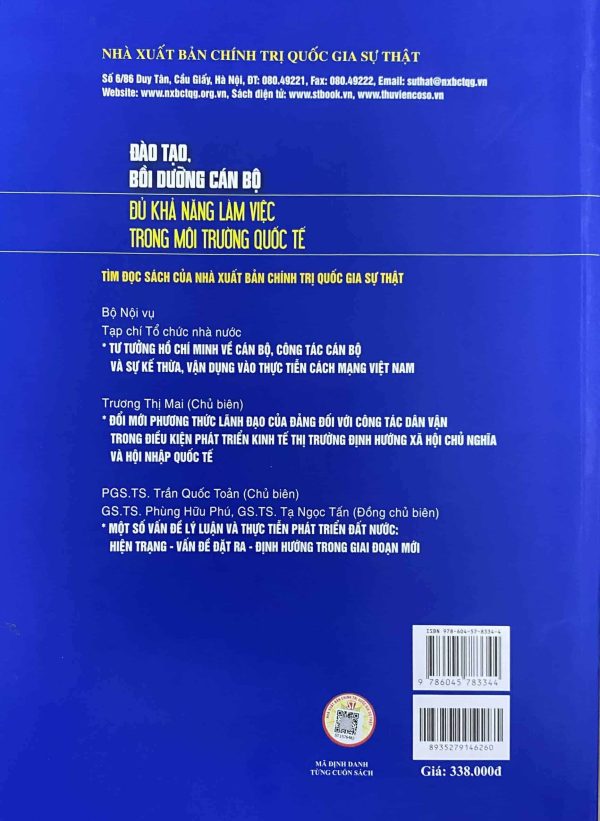 Đào tạo, bồi dưỡng cán bộ đủ khả năng làm việc trong môi trường quốc tế