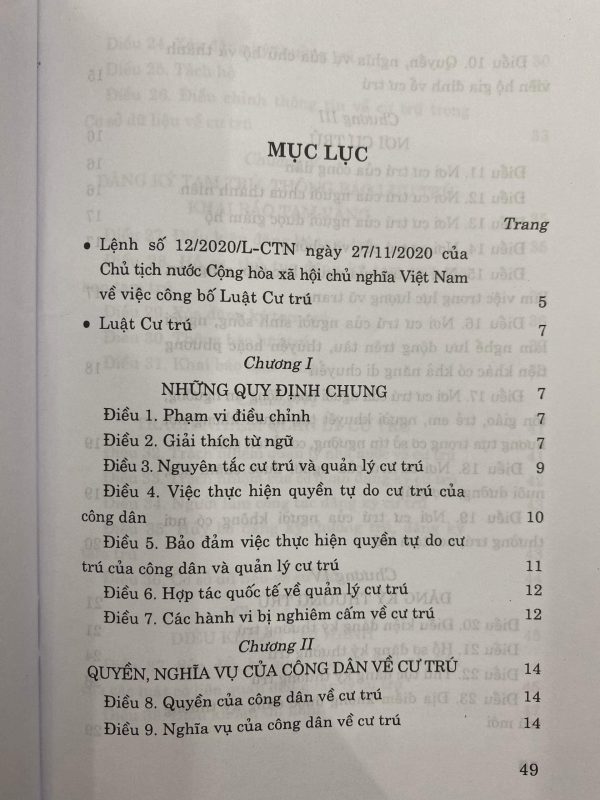 Luật Cư trú (hiện hành)