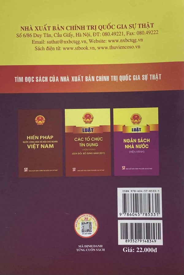 Luật Ngân hàng nhà nước Việt Nam (hiện hành) (sửa đổi, bổ sung năm 2022)