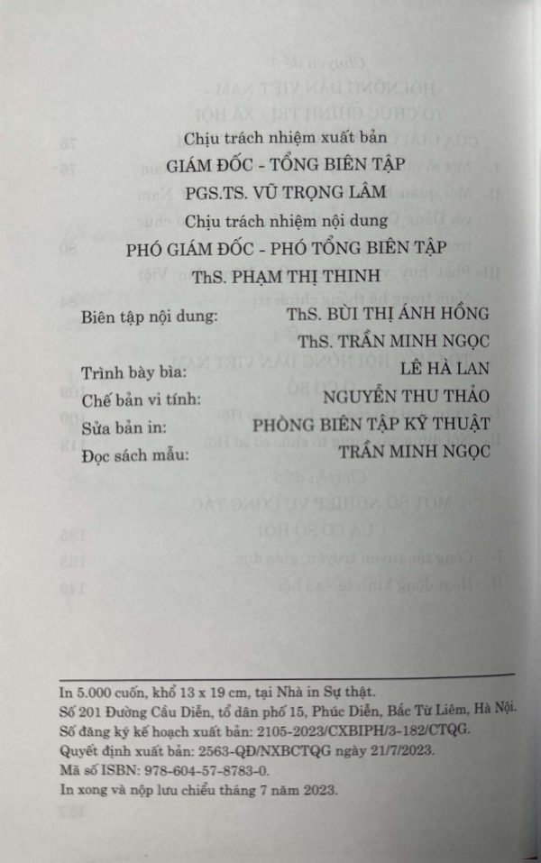 Tài liệu bồi dưỡng lý luận chính trị và nghiệp vụ cho cán bộ Hội Nông dân ở cơ sở