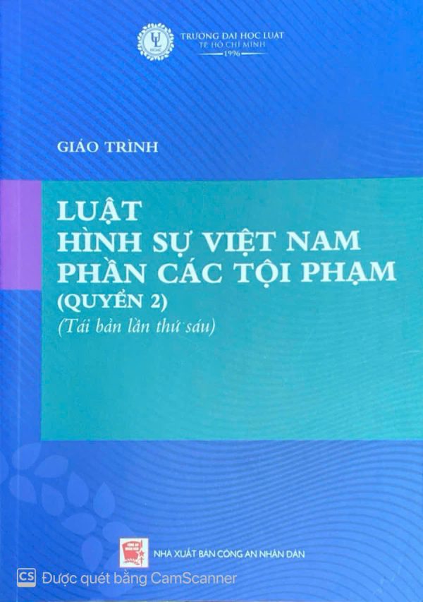 giáo trình luật hình sự Việt Nam phần các tội phạm( quyển 2)(tái bản lần thứ sáu)